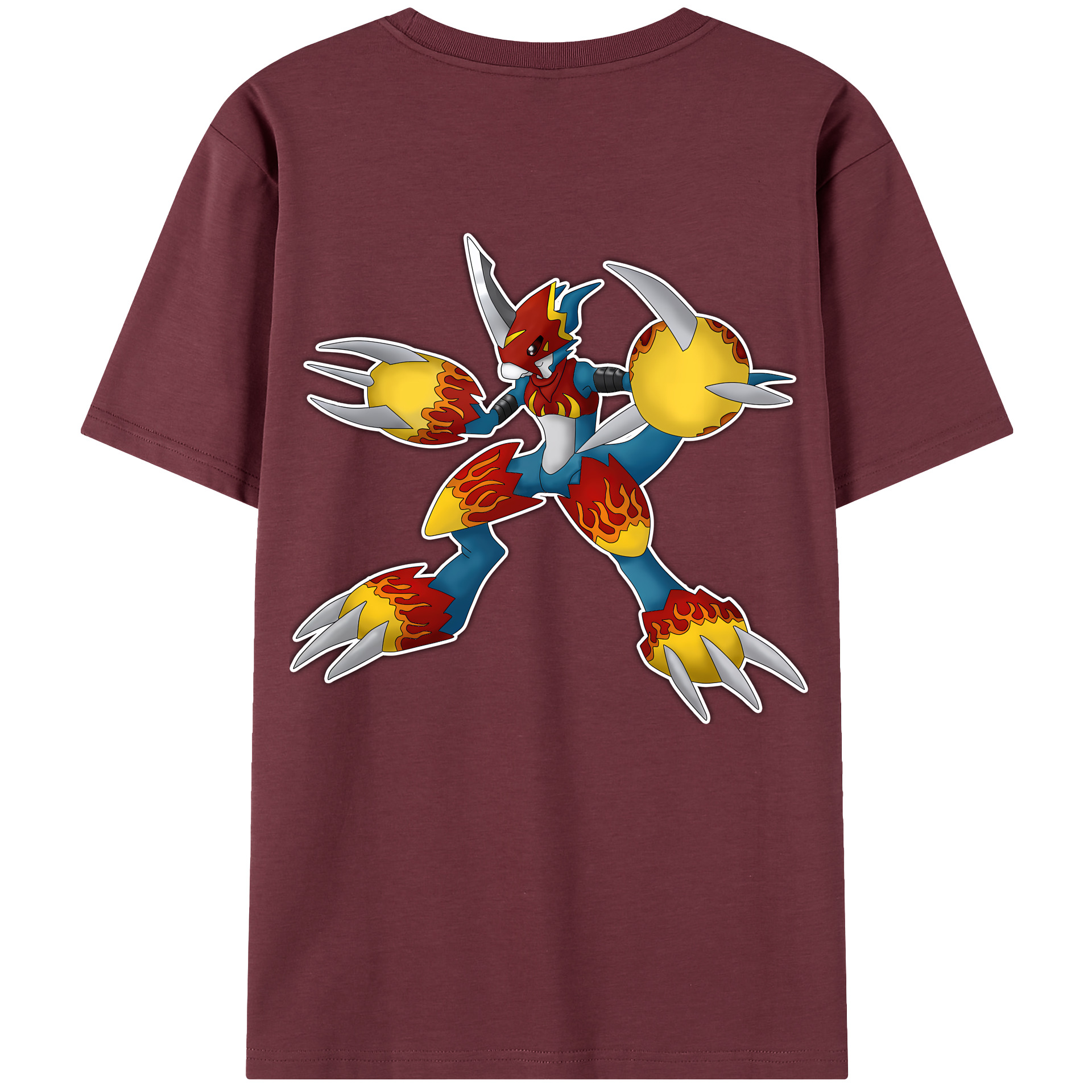（画像用） Digimon デジタルモンスター/デジモン 綿100％半袖Tシャツ（背面プリント）